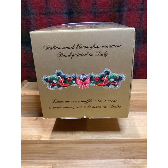 Glass Ornament Bellagio Italian Mouth Blown Hand Painted in Italy New In Box - Picture 6 of 12